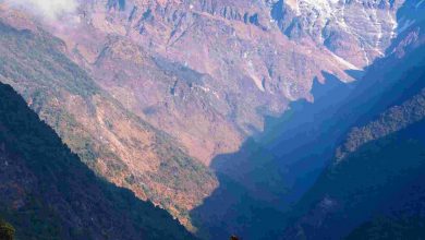Panorama of moditse peak also called annapurna so