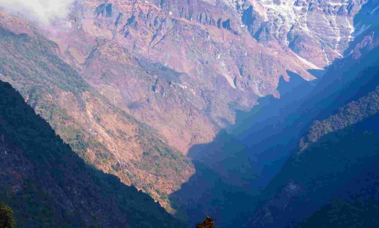 Panorama of moditse peak also called annapurna so