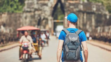 Tourist in the ancient city