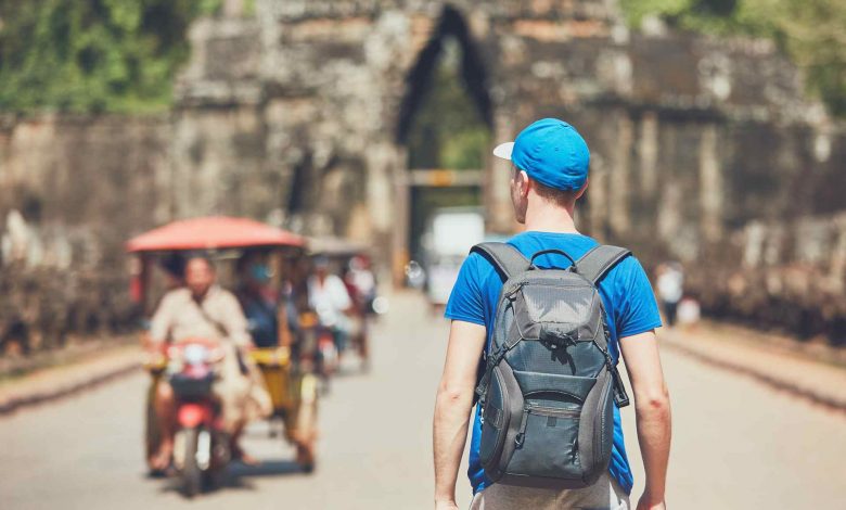 Tourist in the ancient city
