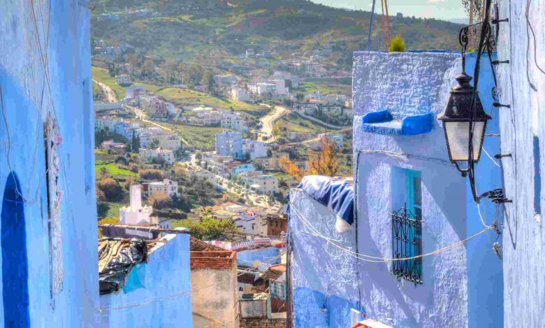 Old medina in chefchaouen morocco hdr image