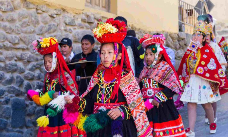 Ollantaytambo peru may 16 religious celebrati