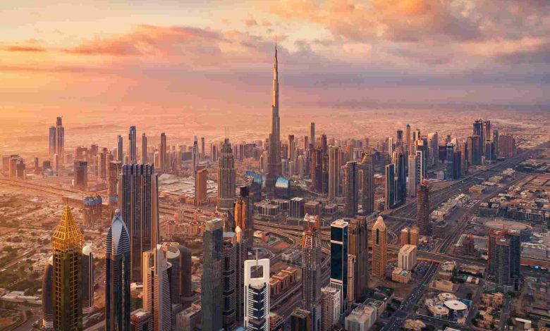 Dubai downtown skyline united arab emirates or ua