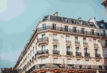 Classic architecture building in the city during d