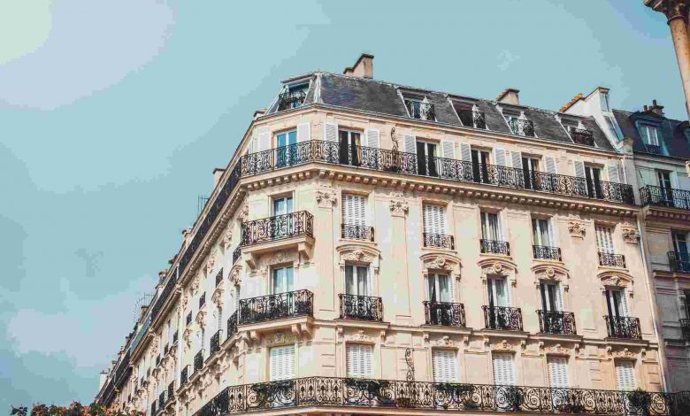 Classic architecture building in the city during d