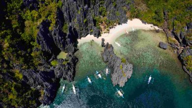 Tropical beach in el nido palawan philippines